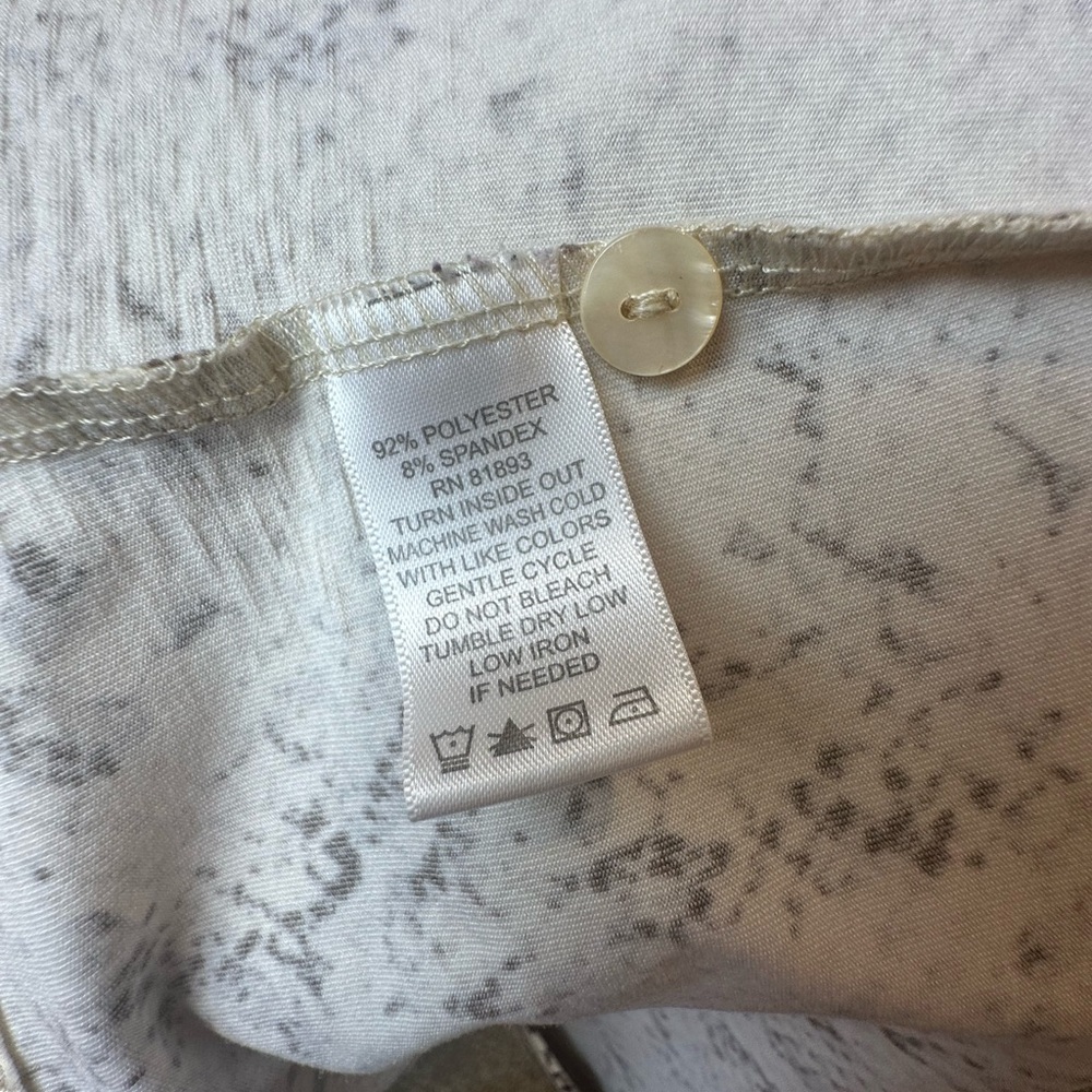 Vintage Y2K Cream Snakeskin Button Down Shirt - Picture 5 of 5